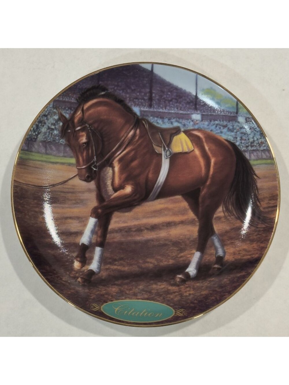 Vtg Citation Champion Thoroughbreds Limited-Edition Collector Plate 1997 8-inch